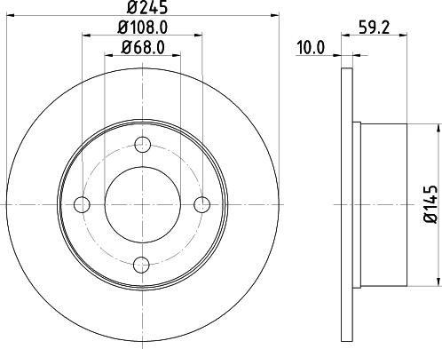 HELLA PAGID 8DD 355 122-352 - Bremžu diski ps1.lv