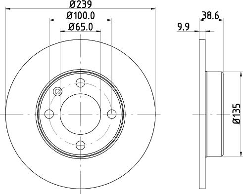 HELLA PAGID 8DD 355 100-051 - Bremžu diski ps1.lv