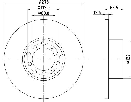 HELLA PAGID 8DD 355 100-071 - Bremžu diski ps1.lv