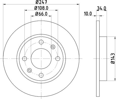 HELLA PAGID 8DD 355 100-841 - Bremžu diski ps1.lv