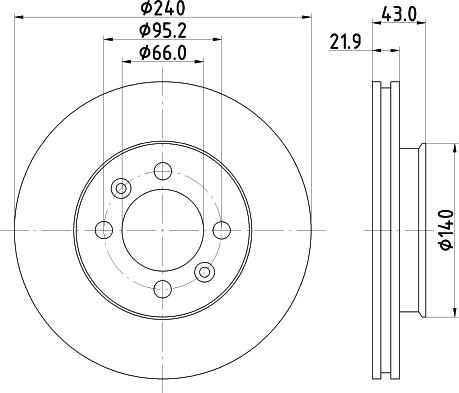 HELLA PAGID 8DD 355 101-901 - Bremžu diski ps1.lv