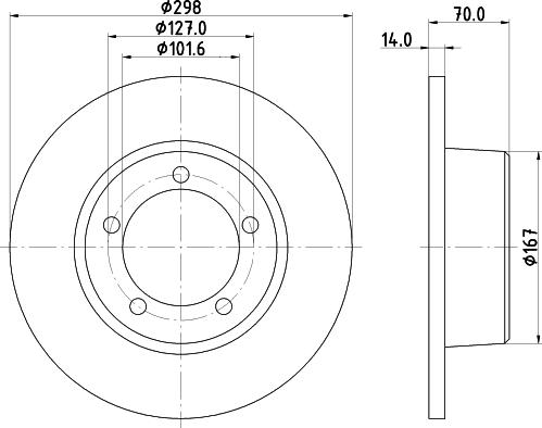 HELLA PAGID 8DD 355 122-322 - Bremžu diski ps1.lv