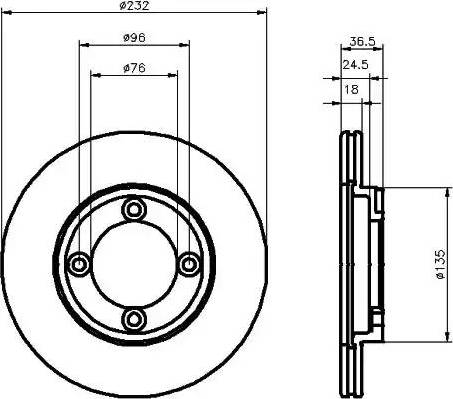 HELLA PAGID 8DD355101181 - Bremžu diski ps1.lv