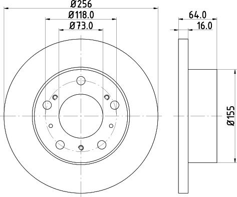 HELLA PAGID 8DD 355 101-121 - Bremžu diski ps1.lv