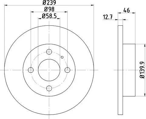 HELLA PAGID 8DD 355 101-861 - Bremžu diski ps1.lv