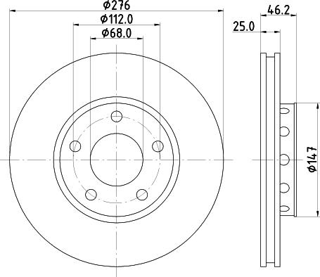 HELLA PAGID 8DD 355 101-361 - Bremžu diski ps1.lv