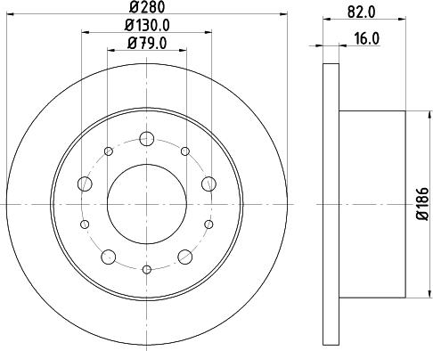 HELLA PAGID 8DD 355 108-981 - Bremžu diski ps1.lv