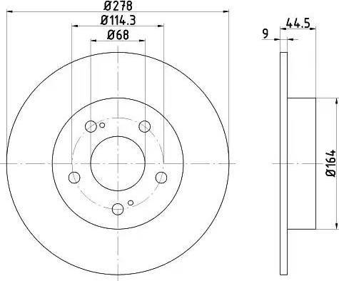 HELLA PAGID 8DD 355 108-541 - Bremžu diski ps1.lv