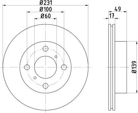 HELLA PAGID 8DD 355 108-571 - Bremžu diski ps1.lv