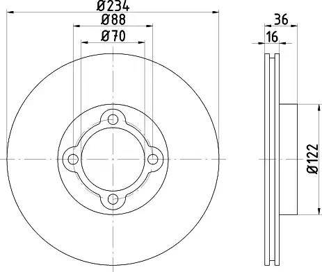 HELLA PAGID 8DD 355 108-661 - Bremžu diski ps1.lv