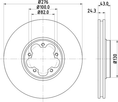 HELLA PAGID 8DD 355 108-121 - Bremžu diski ps1.lv