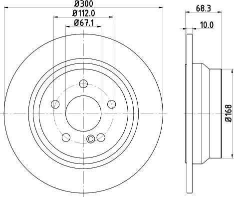 HELLA PAGID 8DD 355 108-841 - Bremžu diski ps1.lv