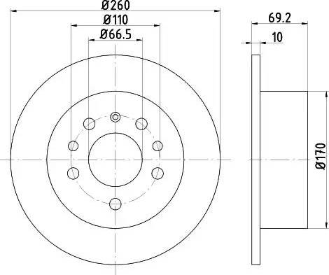 HELLA PAGID 8DD 355 103-901 - Bremžu diski ps1.lv