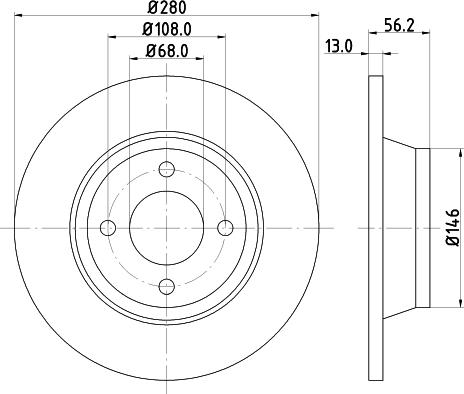 HELLA PAGID 8DD 355 103-071 - Bremžu diski ps1.lv