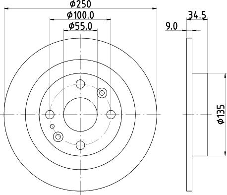 HELLA PAGID 8DD 355 103-191 - Bremžu diski ps1.lv