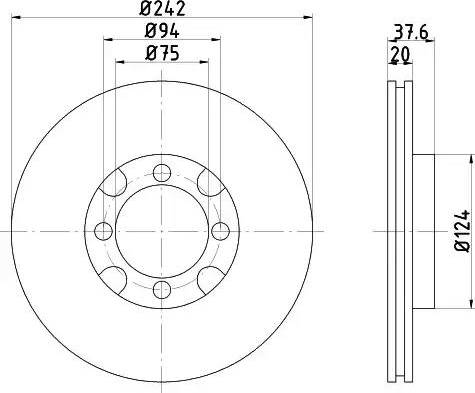 HELLA PAGID 8DD 355 103-201 - Bremžu diski ps1.lv