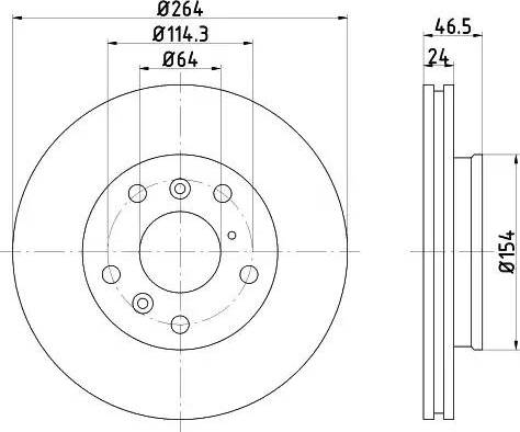 HELLA PAGID 8DD 355 103-211 - Bremžu diski ps1.lv