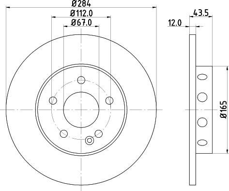 HELLA PAGID 8DD 355 102-952 - Bremžu diski ps1.lv