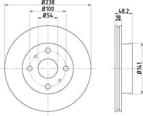 HELLA PAGID 8DD 355 102-611 - Bremžu diski ps1.lv