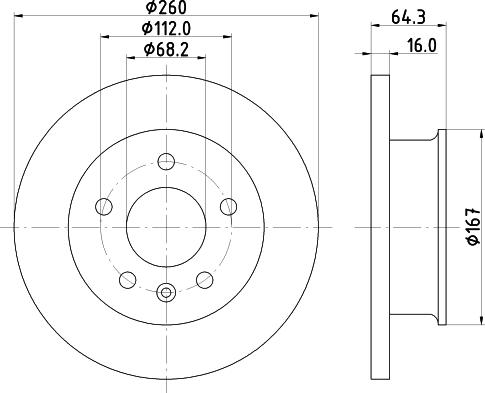 HELLA PAGID 8DD 355 102-621 - Bremžu diski ps1.lv