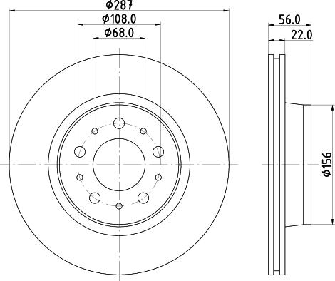 HELLA PAGID 8DD 355 126-032 - Bremžu diski ps1.lv