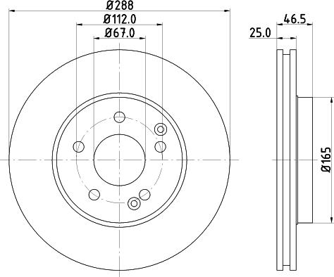 HELLA PAGID 8DD 355 124-021 - Bremžu diski ps1.lv