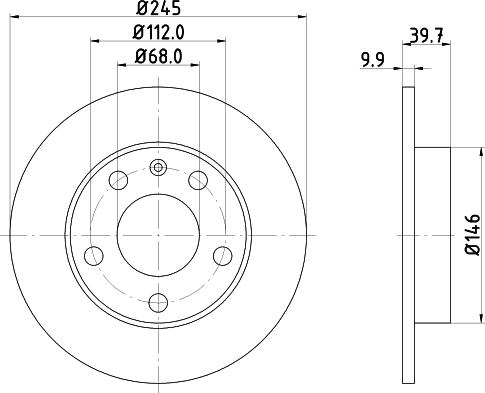 HELLA PAGID 8DD 355 107-542 - Bremžu diski ps1.lv