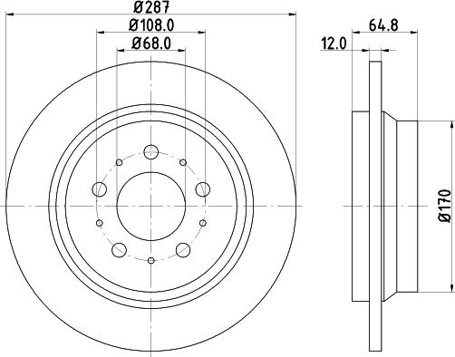 HELLA PAGID 8DD 355 107-091 - Bremžu diski ps1.lv