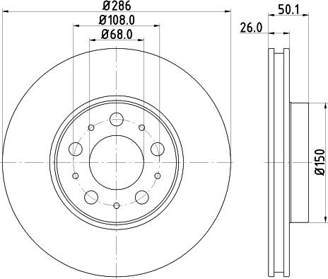 HELLA PAGID 8DD 355 107-051 - Bremžu diski ps1.lv