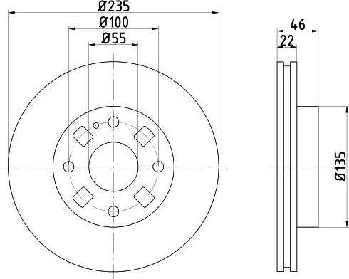 HELLA PAGID 8DD 355 107-191 - Bremžu diski ps1.lv