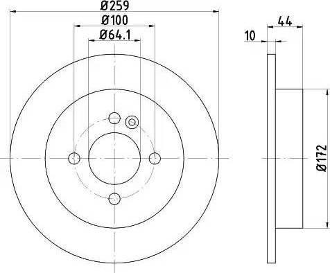 HELLA PAGID 8DD 355 107-811 - Bremžu diski ps1.lv