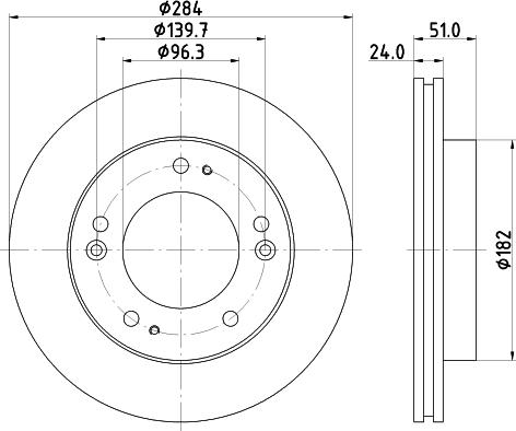 HELLA PAGID 8DD 355 107-381 - Bremžu diski ps1.lv