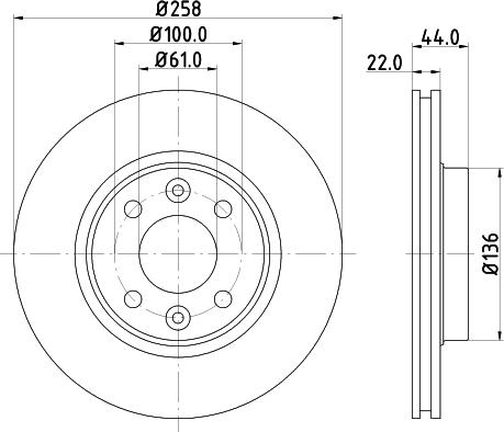 HELLA PAGID 8DD 355 119-461 - Bremžu diski ps1.lv