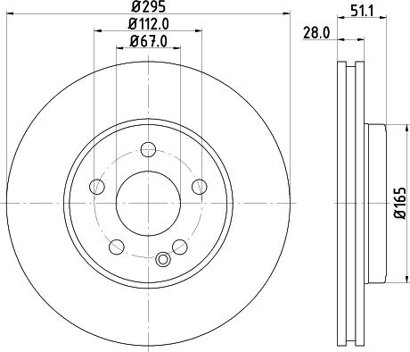 HELLA PAGID 8DD 355 119-411 - Bremžu diski ps1.lv