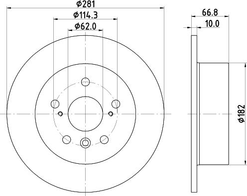 HELLA PAGID 8DD 355 119-671 - Bremžu diski ps1.lv