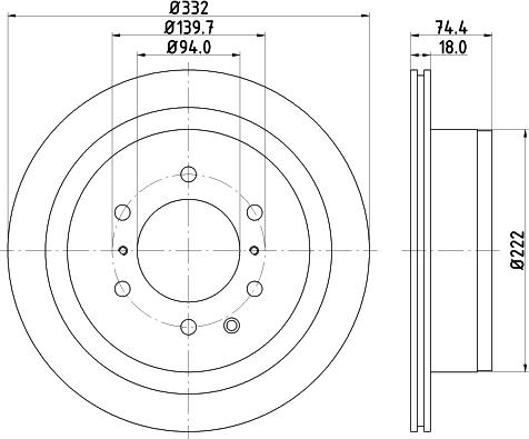 HELLA PAGID 8DD 355 119-091 - Bremžu diski ps1.lv