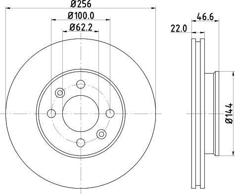 HELLA PAGID 8DD 355 119-011 - Bremžu diski ps1.lv