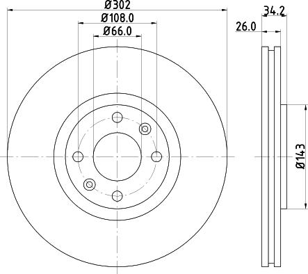 HELLA PAGID 8DD 355 119-161 - Bremžu diski ps1.lv