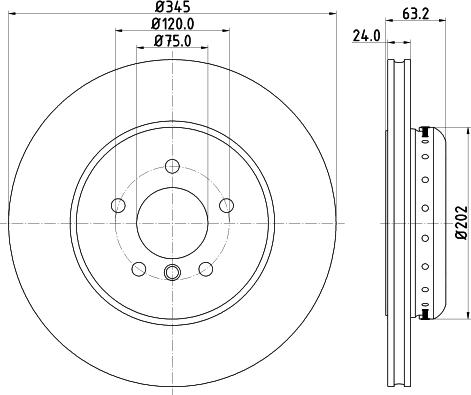 HELLA PAGID 8DD 355 119-341 - Bremžu diski ps1.lv