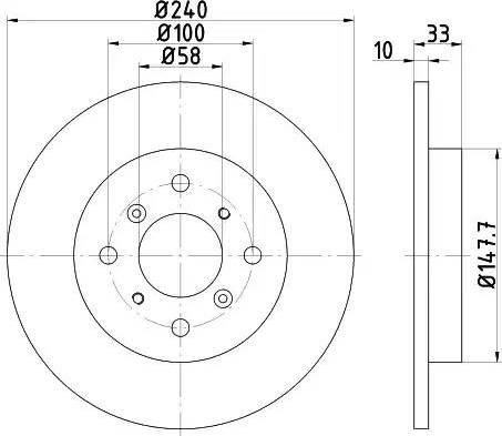 HELLA PAGID 8DD 355 119-291 - Bremžu diski ps1.lv