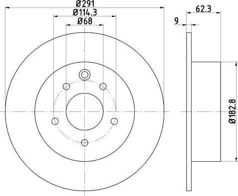 HELLA PAGID 8DD 355 119-101 - Bremžu diski ps1.lv