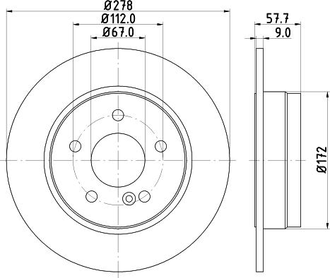 HELLA PAGID 8DD 355 123-781 - Bremžu diski ps1.lv