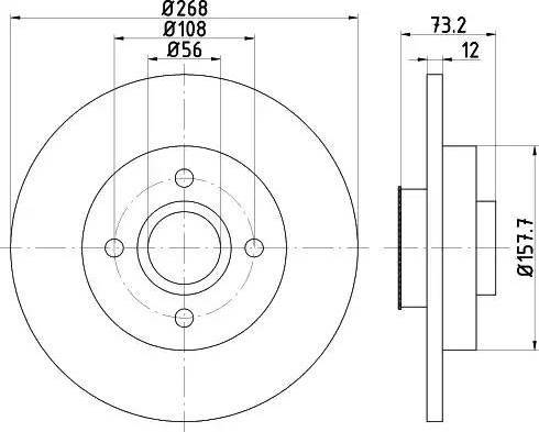 HELLA PAGID 8DD 355 114-741 - Bremžu diski ps1.lv