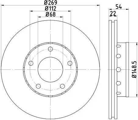 HELLA PAGID 8DD 355 115-441 - Bremžu diski ps1.lv