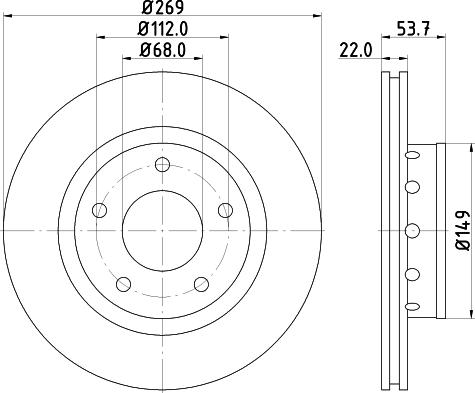 HELLA PAGID 8DD 355 115-442 - Bremžu diski ps1.lv