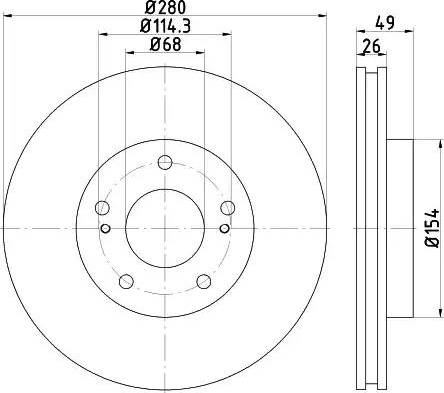 HELLA PAGID 8DD 355 115-641 - Bremžu diski ps1.lv