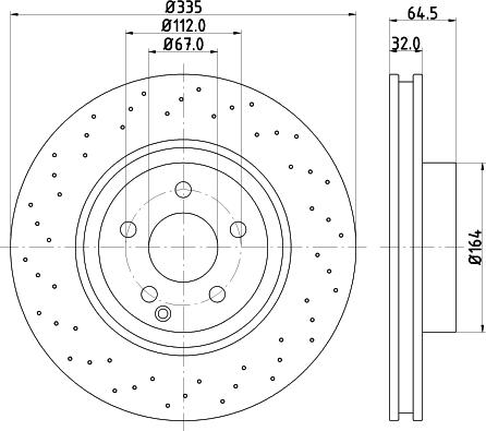 HELLA PAGID 8DD 355 115-011 - Bremžu diski ps1.lv