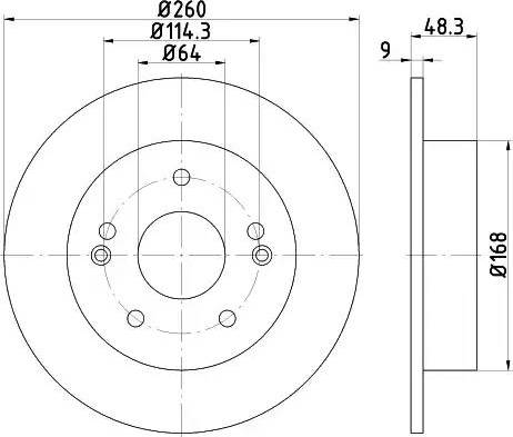 HELLA PAGID 8DD 355 115-031 - Bremžu diski ps1.lv