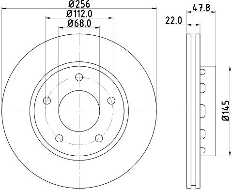 HELLA PAGID 8DD 355 115-182 - Bremžu diski ps1.lv