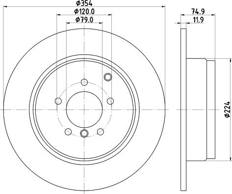 HELLA PAGID 8DD 355 124-801 - Bremžu diski ps1.lv